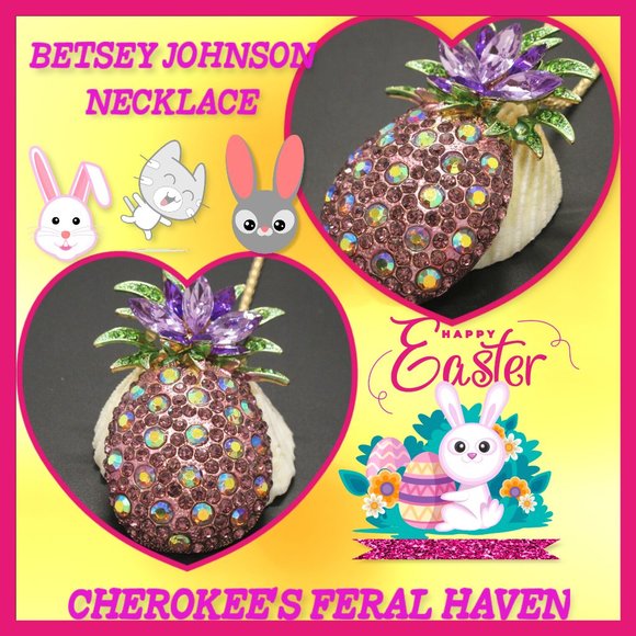 Betsey Johnson Jewelry - Betsey Johnson Purple AB Pineapple Necklace